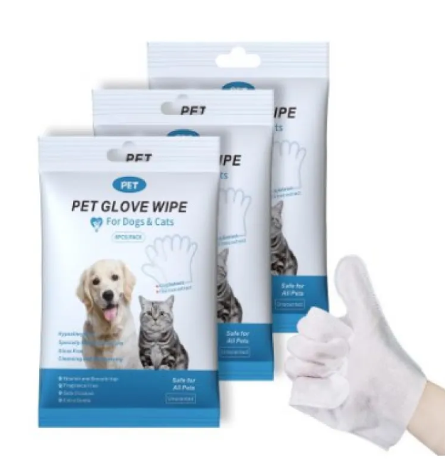 Guantes y Toallitas de Limpieza para Mascotas – Higiene Fácil para Perros y Gatos