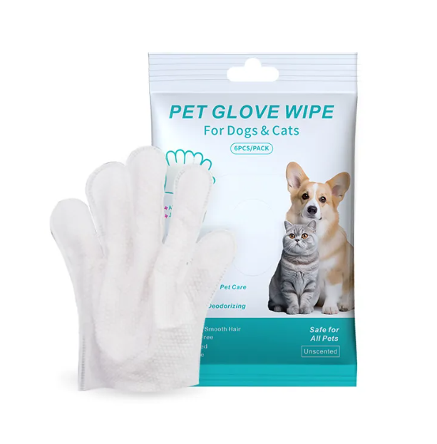 Guantes y Toallitas de Limpieza para Mascotas – Higiene Fácil para Perros y Gatos