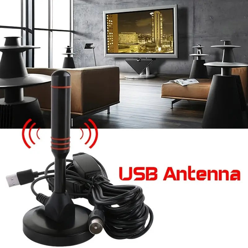 Antena de TV con Ventosa Interior/Exterior – DTMB DVB-T2 HD Digital