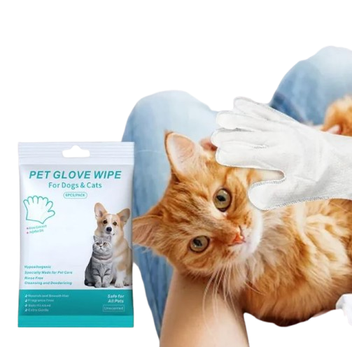 Guantes y Toallitas de Limpieza para Mascotas – Higiene Fácil para Perros y Gatos