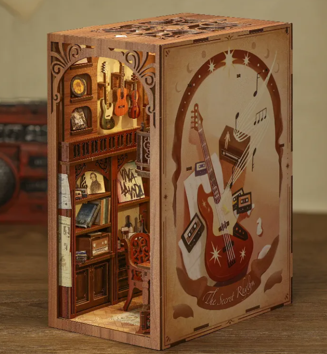 Puzzle 3D Porta-Libros de Madera – Decoración y Entretenimiento Creativo