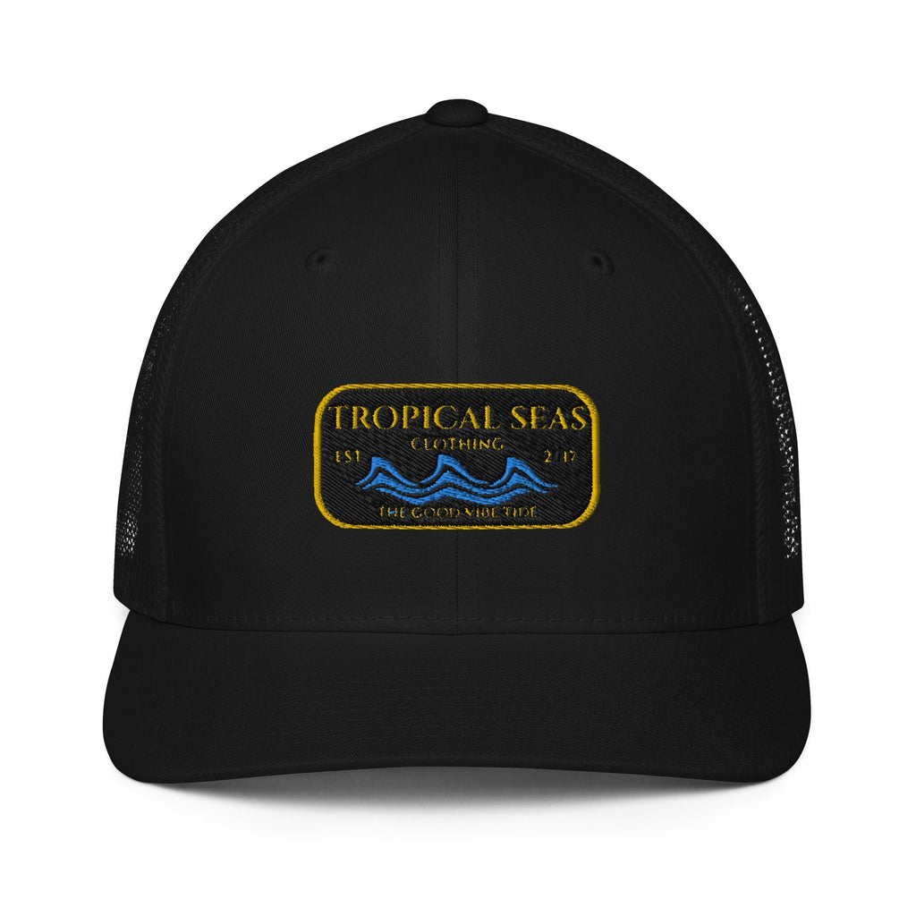 Gorra Trucker Steady Wave – Malla Transpirable con Diseño Tropical