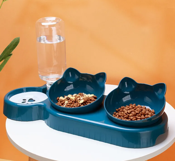 Comedero Automático para Gatos – Dispensador de Comida y Agua Programable