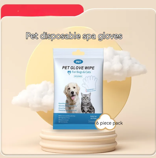 Guantes y Toallitas de Limpieza para Mascotas – Higiene Fácil para Perros y Gatos