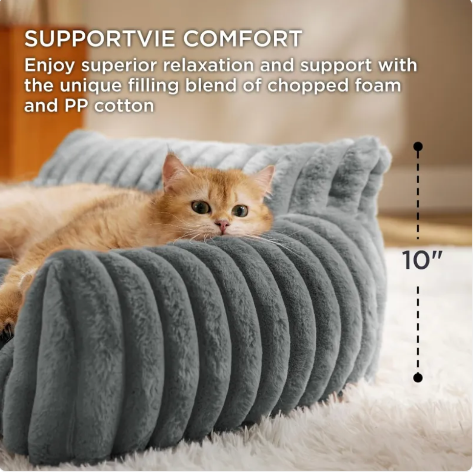 Sofá para Mascotas Bedsure – Cama de Pana Suave para Gatos y Perros