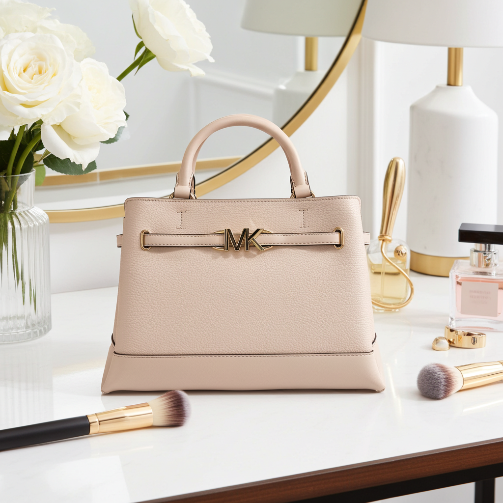 Bolso Michael Kors Reed Grande – Satchel de Cuero con Correa Cruzada